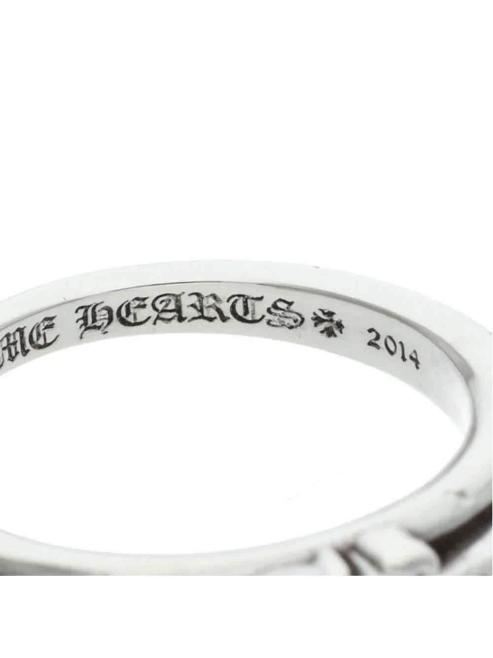 Chrome Hearts Baby P D Classic Dagger Pave Diamond Silver Ring